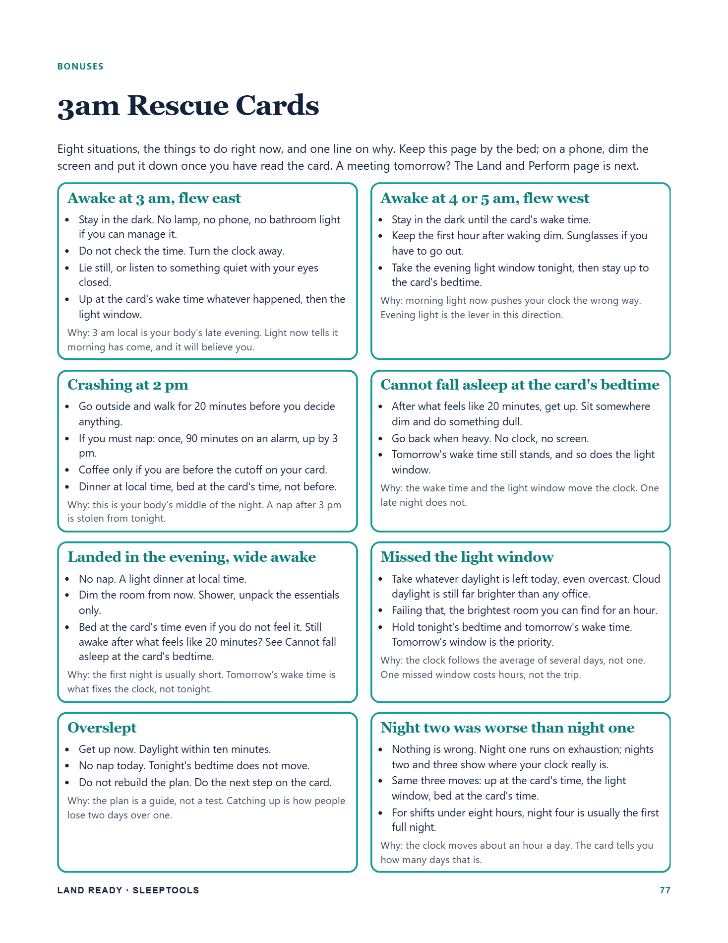 The 3am Rescue Cards